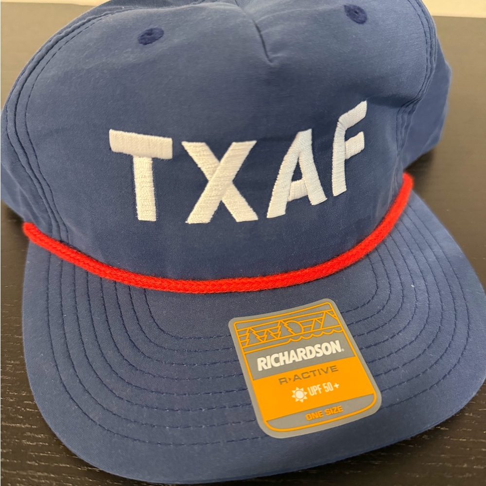 TXAF Embroidered Navy Cap with Red Rope